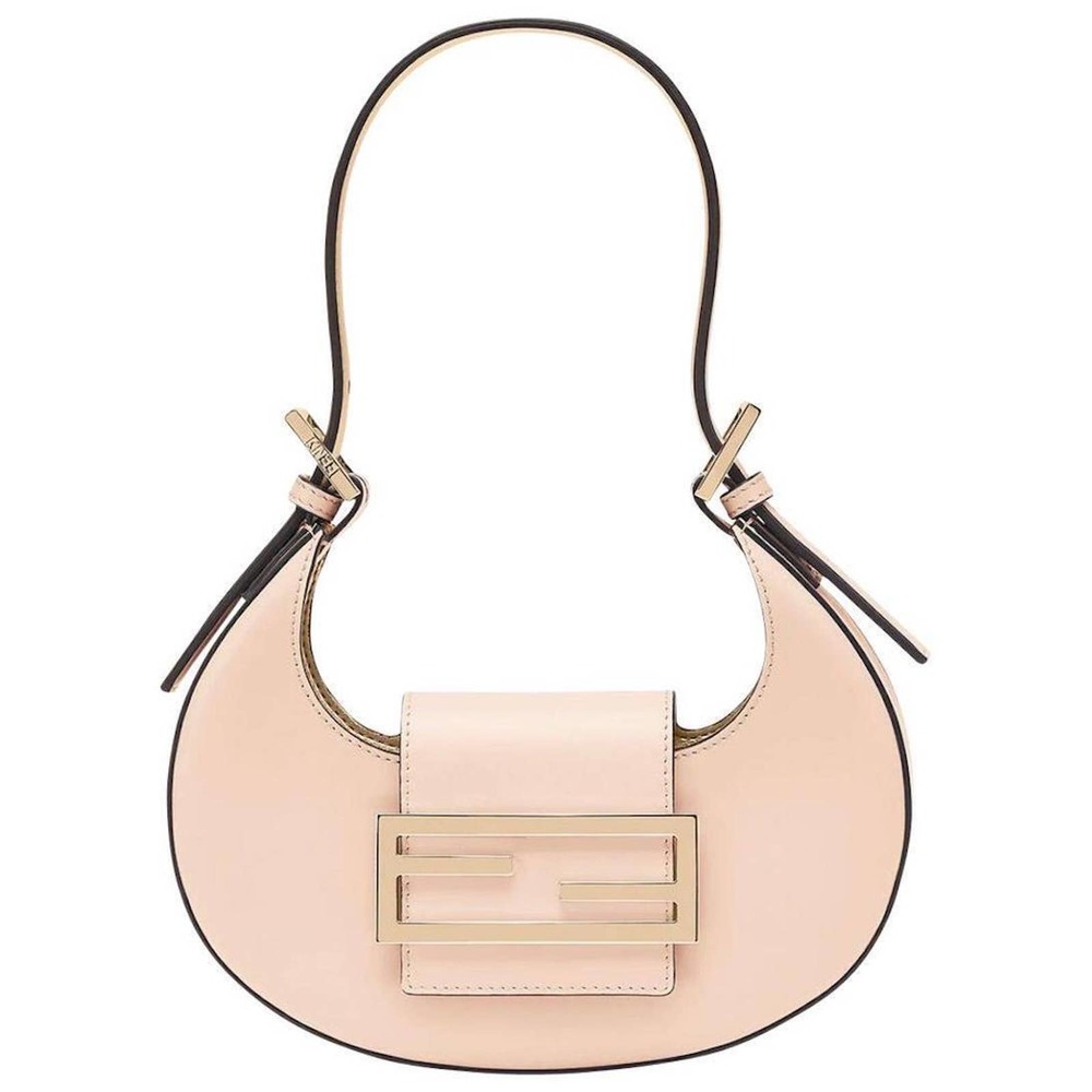 NEW FENDI CROISSANT MINI LEATHER HOBO COOKIE BAG TOTE PURSE NWT NEW AUTH!